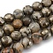 Natural Pyrite Beads Strands, Round, 10mm, Hole: 0.7mm, about 38pcs/strand, 15 inch(38cm)