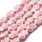 Handmade Porcelain Beads Strands, Cuttlefish, Pearl Pink, 14.5~15x10.5x6.5mm, Hole: 2mm, about 20pcs/strand, 29.6~29.8cm