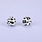 Printed Round Silicone Focal Beads, White, 15x15mm, Hole: 2mm