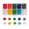 10 Colors Electroplate Glass Beads, AB Color Plated, Faceted, Rondelle, Mixed Color, 6x5mm, Hole: 1mm, 10 colors, 50pcs/color, 500pcs/box