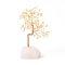 Natural Yellow Quartz Money Tree with Natural Rose Quartz Base Display Decorations, for Home Office Decor Good Luck, 61x45x145mm