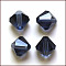 Imitation Austrian Crystal Beads, Grade AAA, K9 Glass, Faceted, Bicone, Marine Blue, 8x8mm, Hole: 0.9~1mm