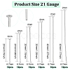 60Pcs 6 Styles Brass Flat Head Pins FIND-BC0003-94P-2