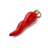 Brass Enamel Pendants KK-P303-07B-G-2