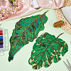 2Pcs 2 Styles PVC Paillette Embroidered Cloth Sew on Patches PATC-FG0002-05-5