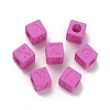 Rubberized Style Opaque Acrylic Beads OACR-K007-013B-3