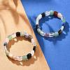 Natural Mixed Gemstone Beaded Stretch Bracelets for Women Men BJEW-M049-17-2