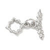 Hanmmered Brass Toggle Clasps KK-CBA42CA-01B-P-1