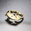 Brass Rhinestone Cuff Open Rings WG3D993-02-1
