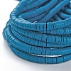 Flat Round Handmade Polymer Clay Beads CLAY-R067-6.0mm-44-4