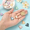16Pcs 8 Styles Alloy Enamel Pendants ENAM-CJ0004-93-4