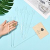 50Pcs Transparent Plastic Wire Name Card Clip Holder AJEW-YW0002-19B-5