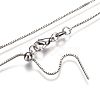 Adjustable Electroplate Brass Venetian Chain Necklaces MAK-L028-02P-1