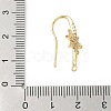 Brass Micro Pave Clear Cubic Zirconia Hoop Earring Findings KK-H521-01G-3