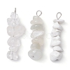 Gradient Color Mixed Gemstone Chip Beaded Pendants PALLOY-JF02791-2