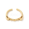 Brass Open Cuff Ring Settings KK-G518-06G-01-2