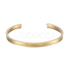 Ion Plating(IP) 304 Stainless Steel Cuff Bangles X-BJEW-K173-02G-2