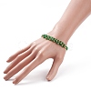 Glass Braided Flower Link Bracelet for Women BJEW-TA00130-01-3