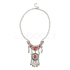 Bohemia Style Alloy Bib Necklace NJEW-H021-03AS-2