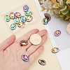 16Pcs PVD Vacuum Plating Non-magnetic Synthetic Hematite Connector Charms G-AR0004-78-3