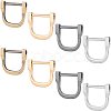 8Pcs 4 Colors Alloy D Rings FIND-WR0003-53B-1
