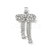 Brass Micro Pave Clear Cubic Zirconia Pendants KK-A299-12P-1