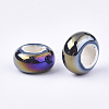 Electroplate Porcelain Beads PORC-T003-01-3