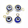 Handmade Evil Eye Lampwork Charms X-KK-F764-13G-04-1