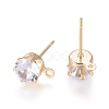 Brass Stud Earring Findings KK-L199-B01-G-2