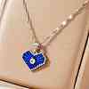 Romantic Brass Clear Cubic Zirconia Heart Pendant Necklaces FR4292-1-1