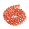 Electroplate Transparent Glass Beads Strands EGLA-A035-T10mm-A05-2