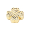Brass Micro Pave Cubic Zirconia Beads KK-H203-09G-2