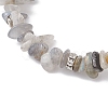 3Pcs Natural Mixed Gemstone Chip Beaded Stretch Bracelets BJEW-JB12316-6