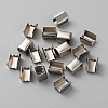 100Pcs Iron Folding Crimp Ends IFIN-WH0086-03C-P-2