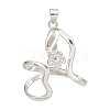 GOMAKERER 1Pc Rhodium Plated Rhodium Plated 925 Sterling Silver Pendant Bails FIND-GO0001-78-1