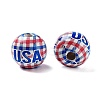 Independence Day Theme Wood European Beads WOOD-M011-07E-2
