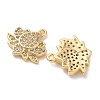Brass Micro Pave Cubic Zirconia Charms KK-C099-09G-2
