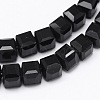 Faceted Cube Glass Bead Strands EGLA-E041-5mm-A04-2