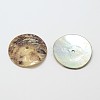Flat Round Natural Akoya Shell Beads SHEL-N034-08-2