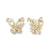 Brass Micro Pave Cubic Zirconia Pendants KK-D235-19G-01-1