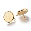 Ion Plating(IP) 304 Stainless Steel Stud Earring Settings STAS-I161-01E-G-2