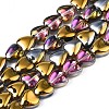 Electroplate Glass Beads Strands EGLA-S188-13-C03-1