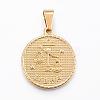 Real 18K Gold Plated 304 Stainless Steel Pendants STAS-H372-01G-1