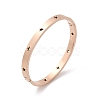 Hollow Star 304 Stainless Steel Hinged Bangles BJEW-L610-20RG-4