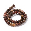 Natural Leopard Skin Jasper Beads Strands G-J358-05-8mm-4