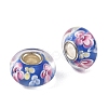 Lampwork & Brass Core European Beads LAMP-P019-01P-32-2