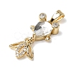 Brass Micro Pave Cubic Zirconia Pendants KK-K375-27G-19-2