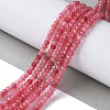 Dyed Natural Malaysia Jade Rondelle Beads Strands G-E316-2x4mm-62-5