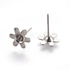 Tarnish Resistant 304 Stainless Steel Ear Stud Components X-STAS-G187-05P-2
