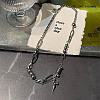 Hip-Hop Style 201 Stainless Steel Spiked Cone Tassel Ball Link Chain Necklaces for Sweater Match FS-WG323D8-01-4